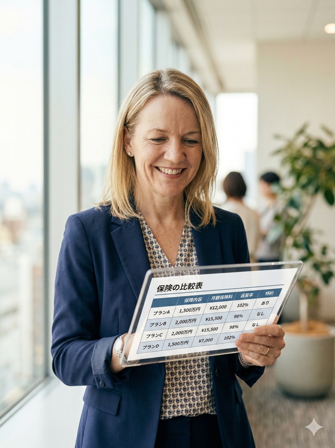保険を検討するビジネスパーソン